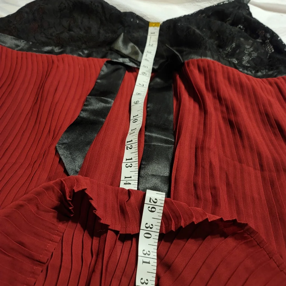 PLUS Size 4x Sheer Pleated Flirty Sexy Nightie Lounge Short Gown - Picture 8 of 10